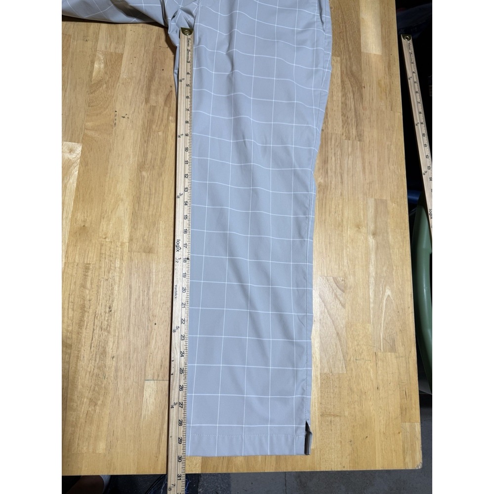 Nike Golf Dri-FIT Pants Mens 38x30 Gray Windowpane Plaid Tour Performance - Picture 3 of 8